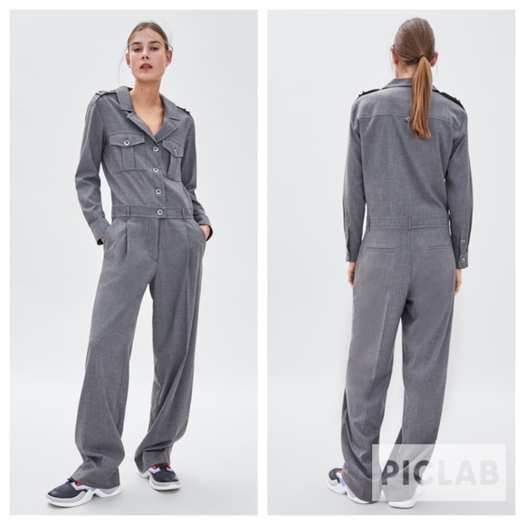 zara long jumpsuit with pockets